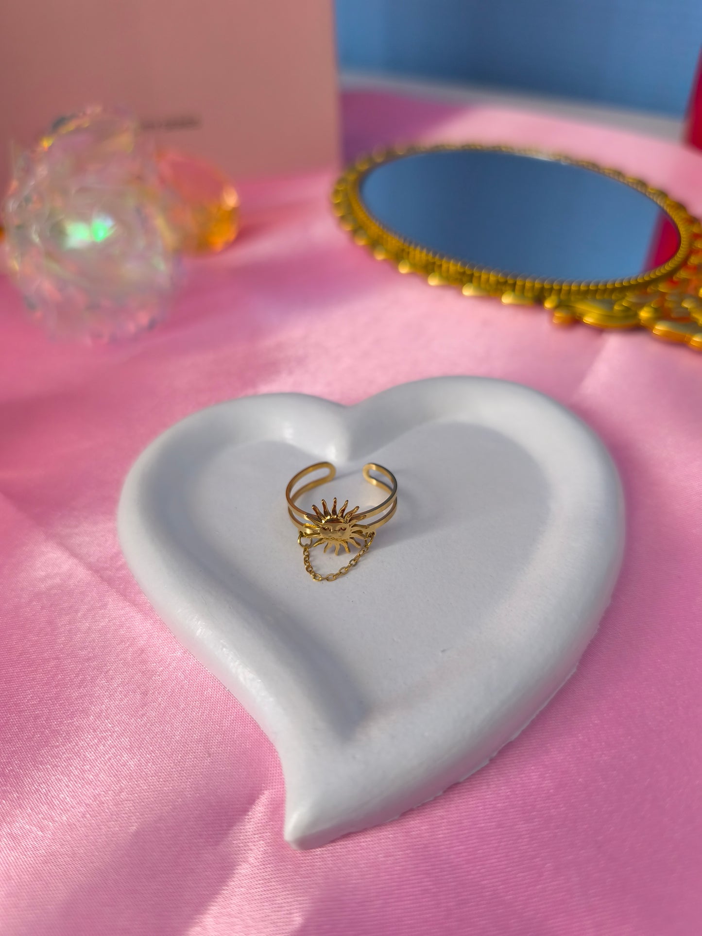 Bague Soleil chaîne