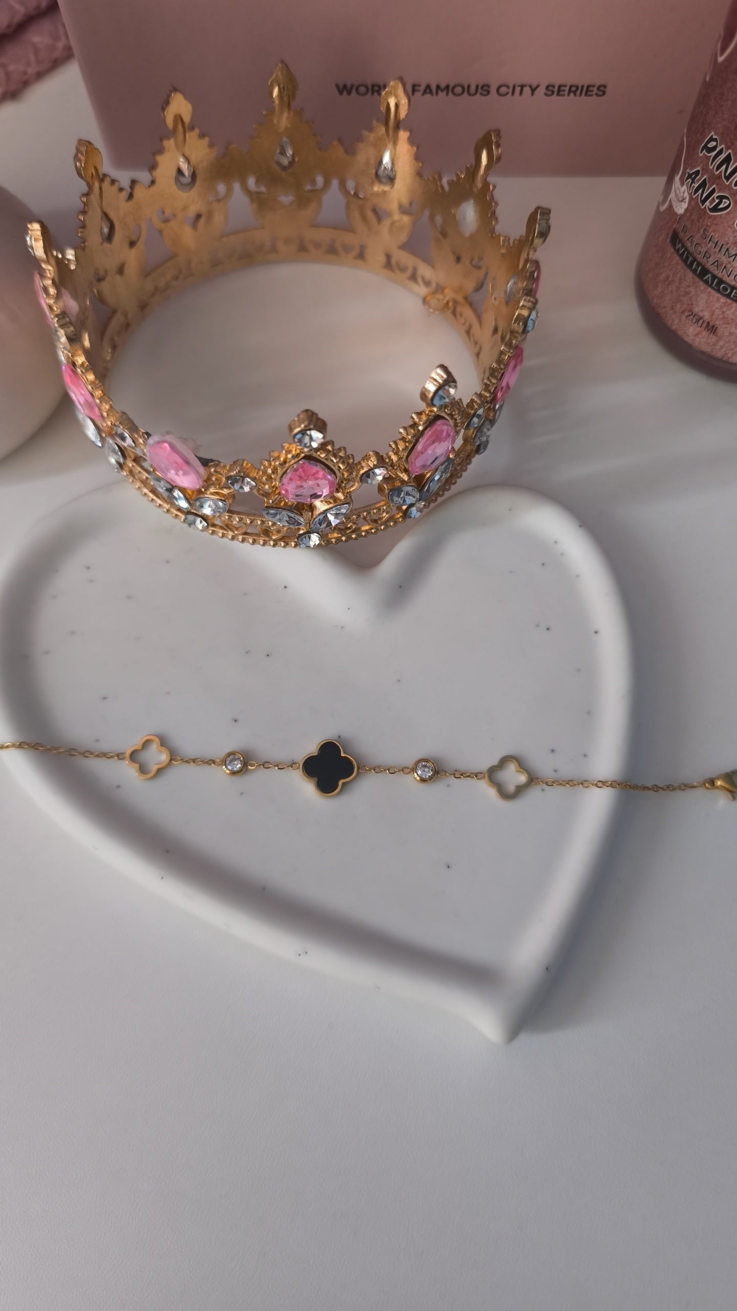 Bracelet fleur strass