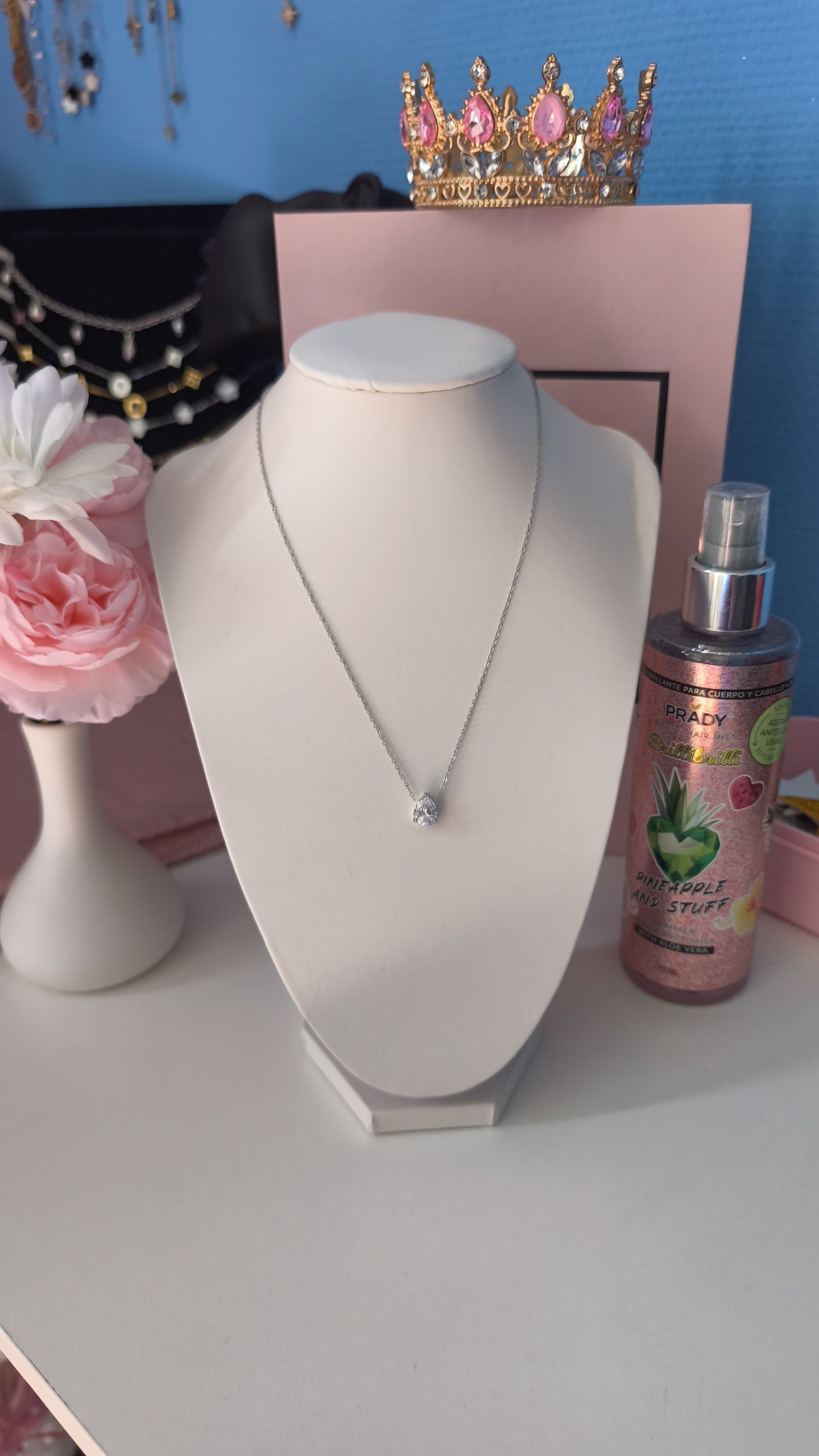 Collier rubis transparent