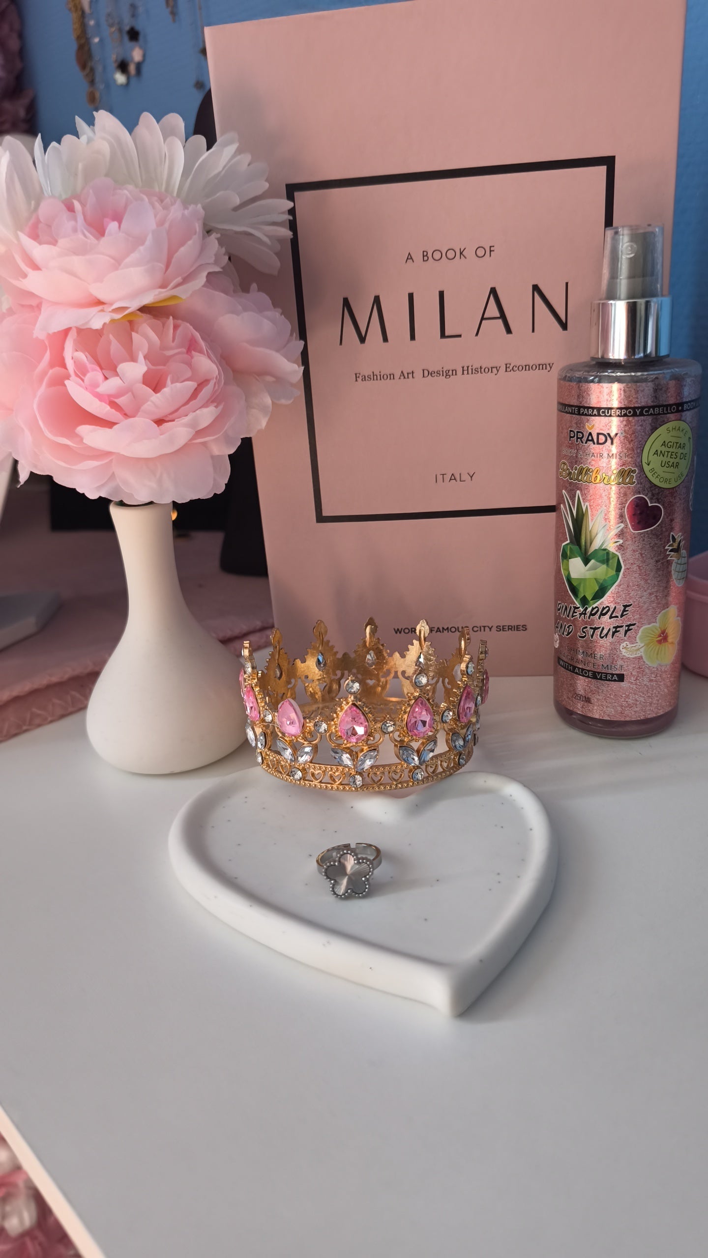 Bague fleur brillant