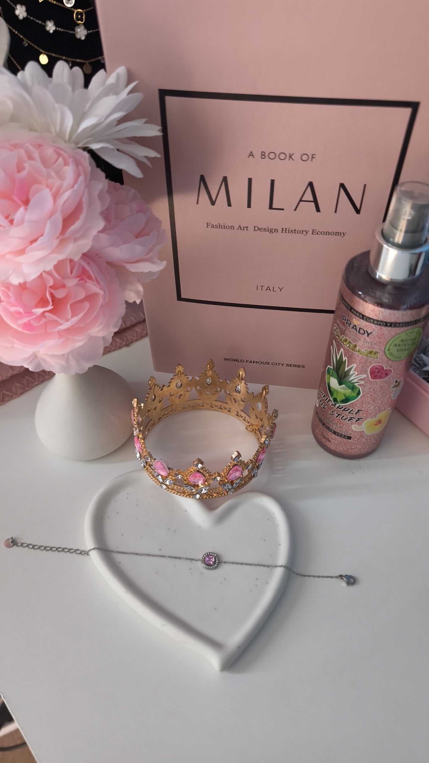Bracelet rubis strass