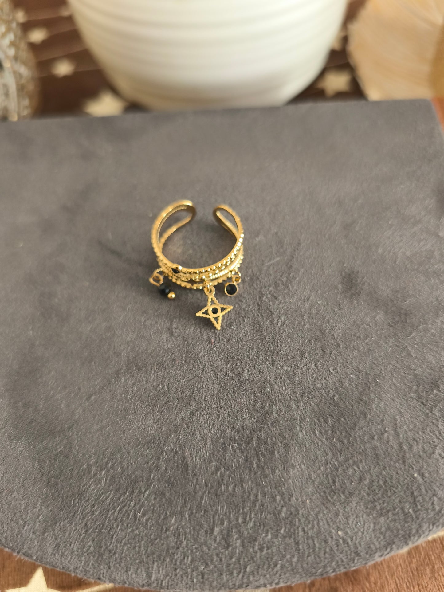 Bague Breloque perle étoile 🌟