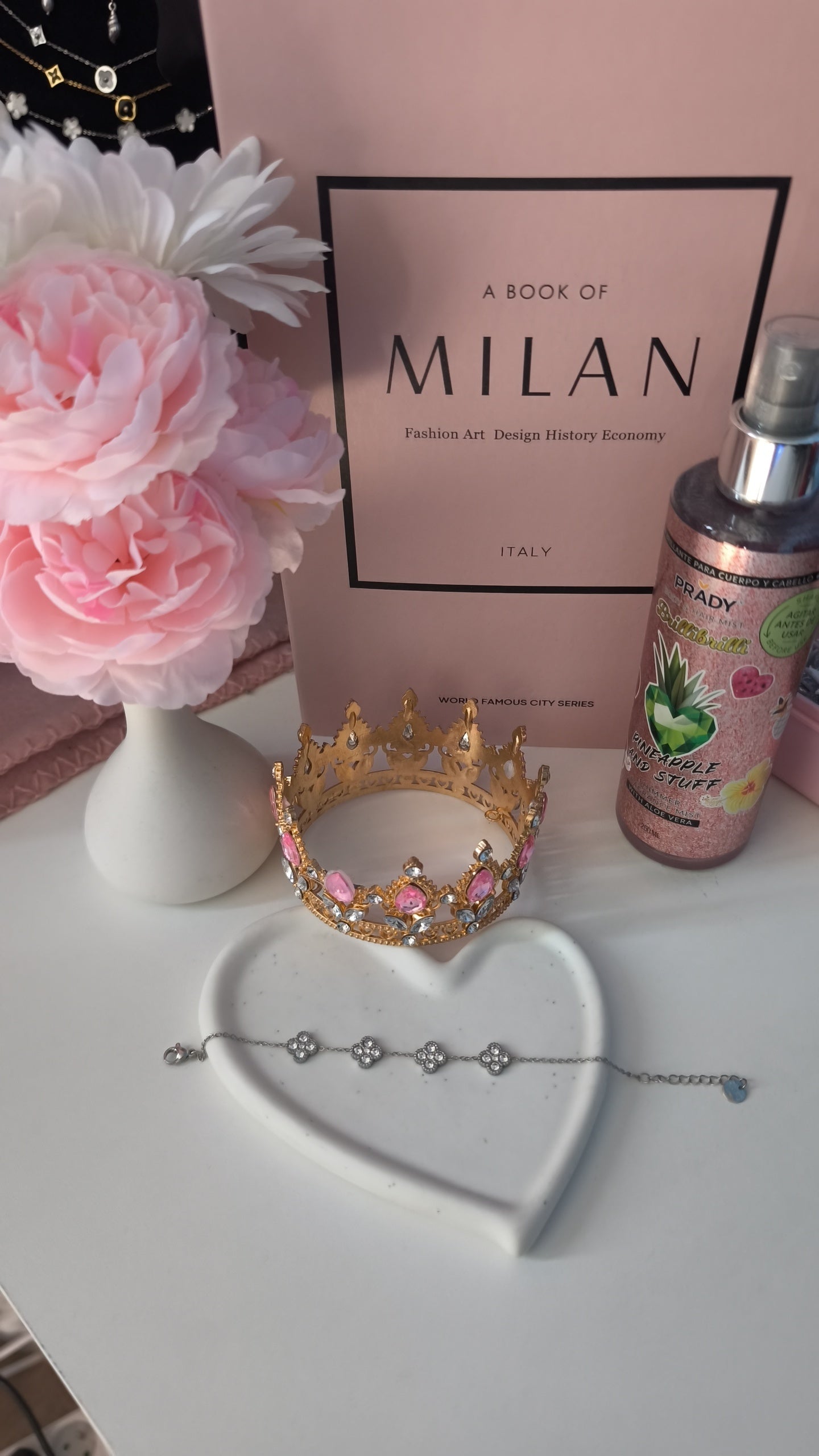 Bracelet fleur strass
