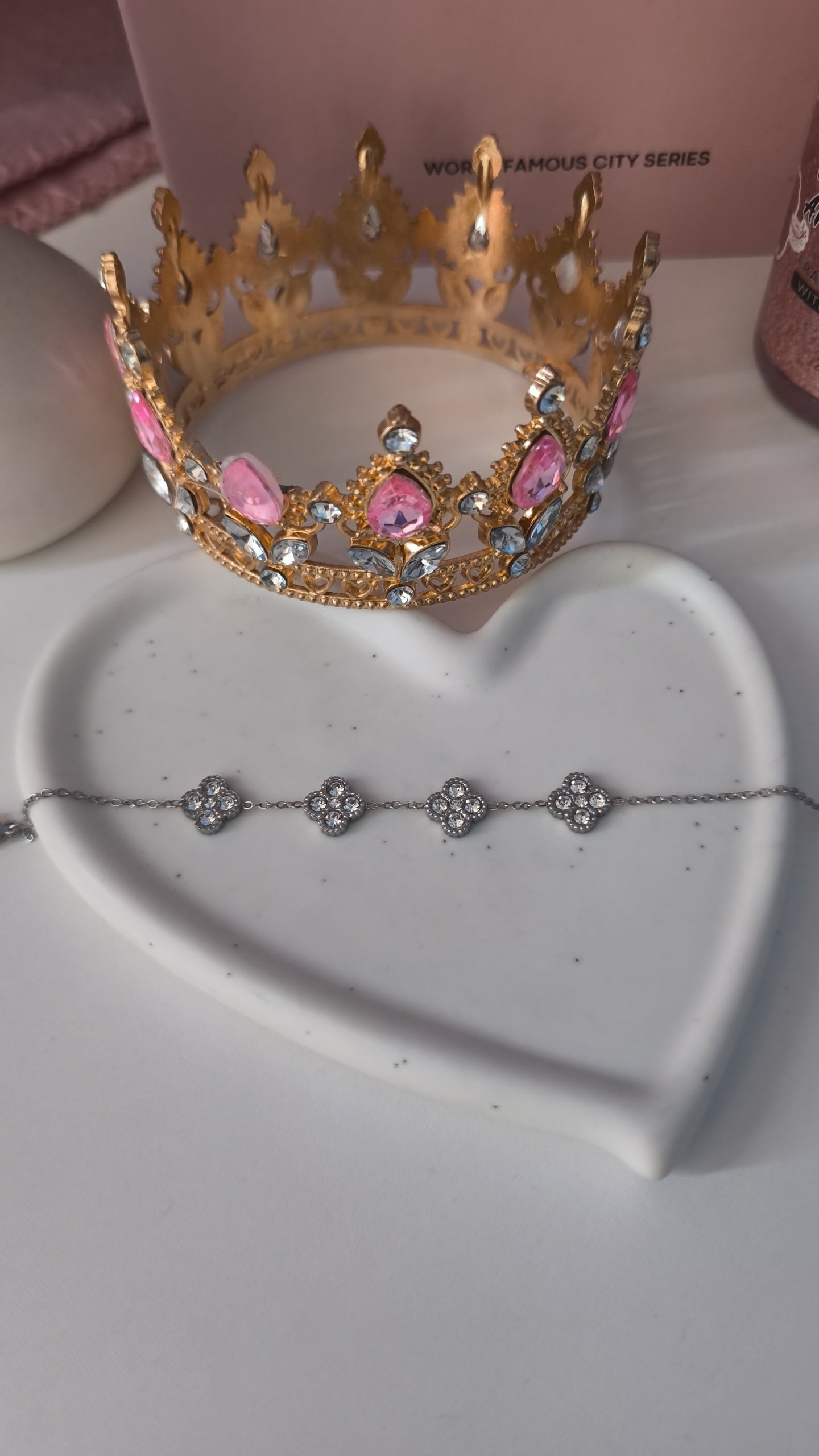 Bracelet fleur strass