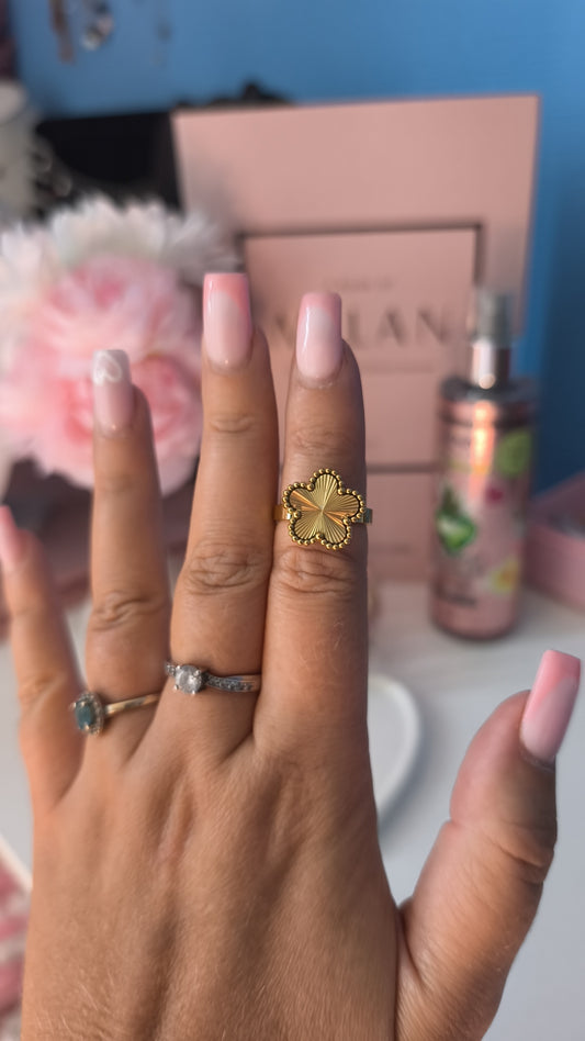 Bague fleur brillant