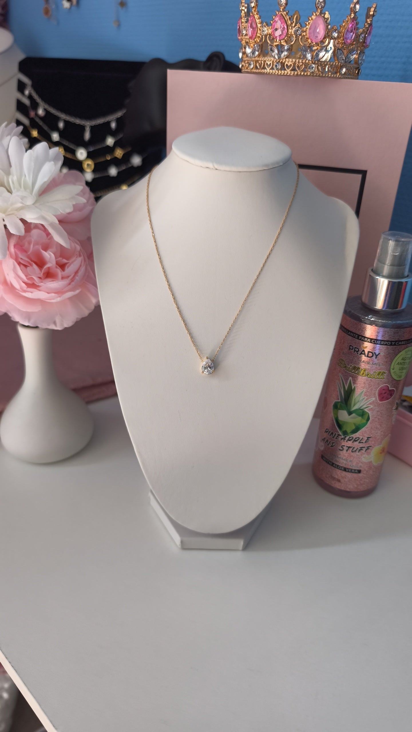 Collier rubis transparent