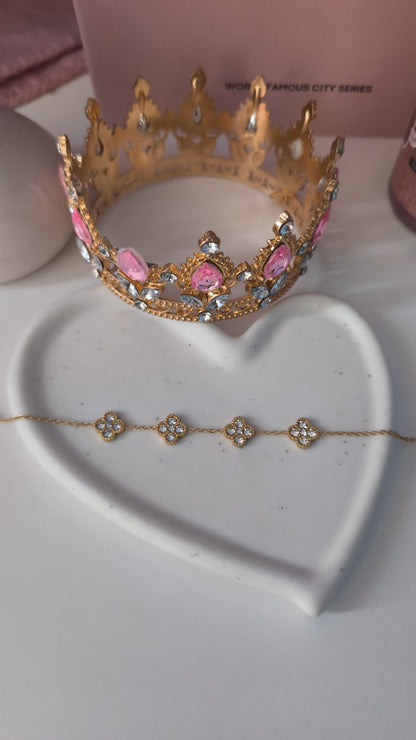 Bracelet fleur strass