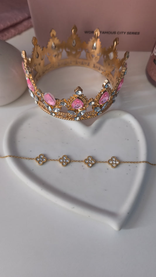 Bracelet fleur strass