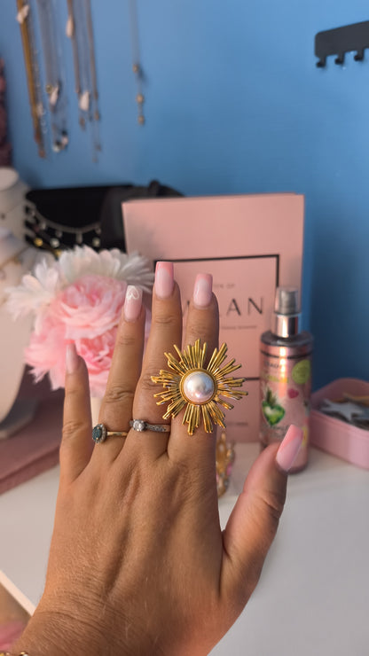 Bagues soleil perlé
